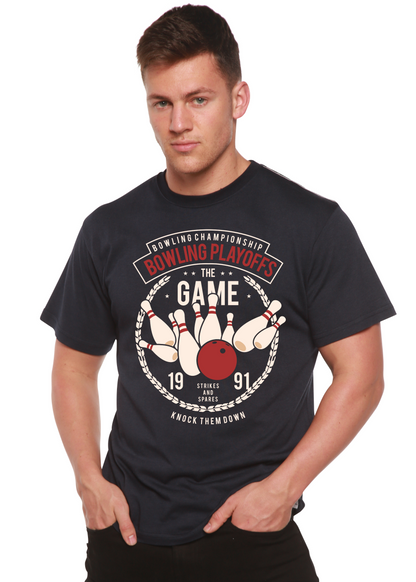 Bowling Playoffs Men's Bamboo Viscose/Organic Cotton Short Sleeve Graphic T-Shirt
